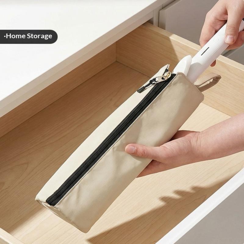 2-In-1 Heat-Resistant Pad And Storage Bag For Hair Curling Irons For Styling Equipped With Zipper Suspension Suitable For Desk