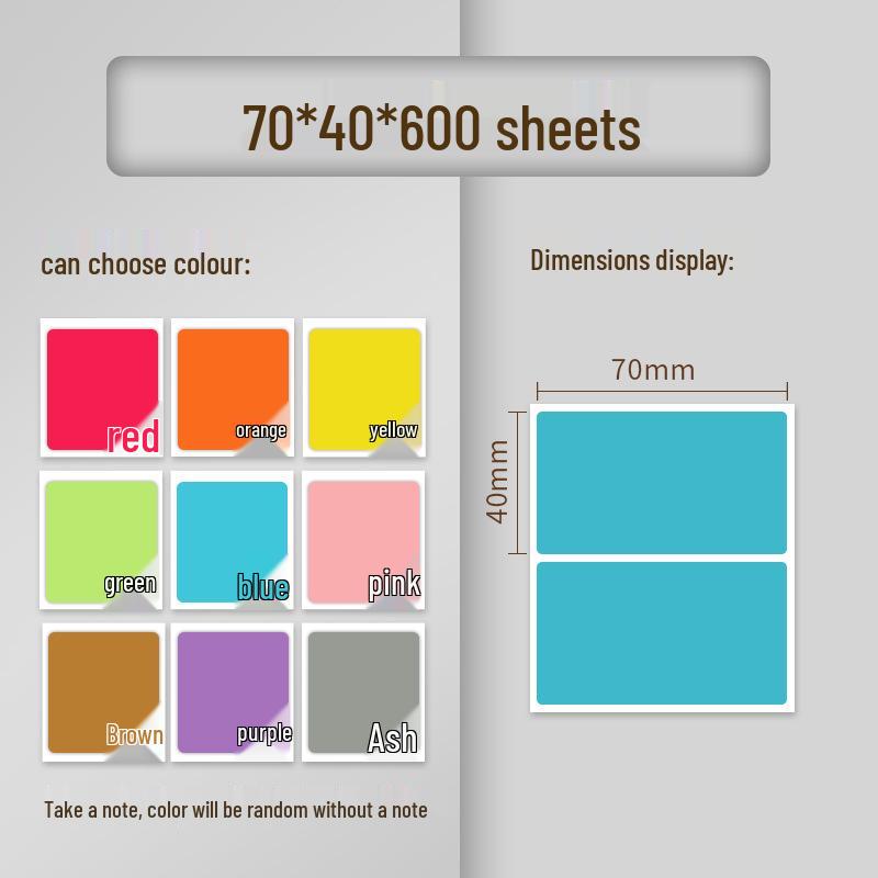 Custom Waterproof Multi-Color Thermal Paper Label: Oil-Proof, Self-Adhesive & Barcode-Ready
