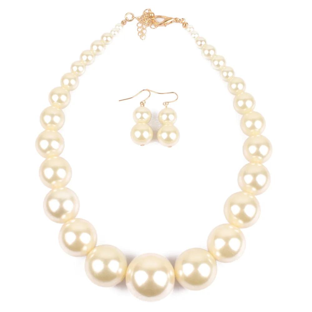 Women Fashion Luxury Pearl Short Clavicle Chain Handmade Temperament Necklace Simulated Pearl Wedding Jewelry for Women Gift