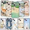 Cat Fishing Phone Case For iPhone 17 Air 16 Plus 13 15 14 12 11 Pro MAX 7 8 SE Soft TPU Shockproof Cover Funda