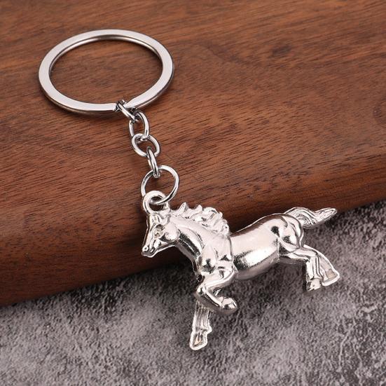 Keychain Pendant Zinc Alloy Texture Horse Charm Lightweight Portable Key Chain Backpack Bag Accessory