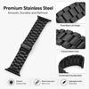 5‑Pack Stainless‑Steel Watch‑Band Strap With Three‑Beads Fold‑Over Buckle, Adjustable Wrist‑Bracelet Accessory For Apple Watch 38/40/41/42mm