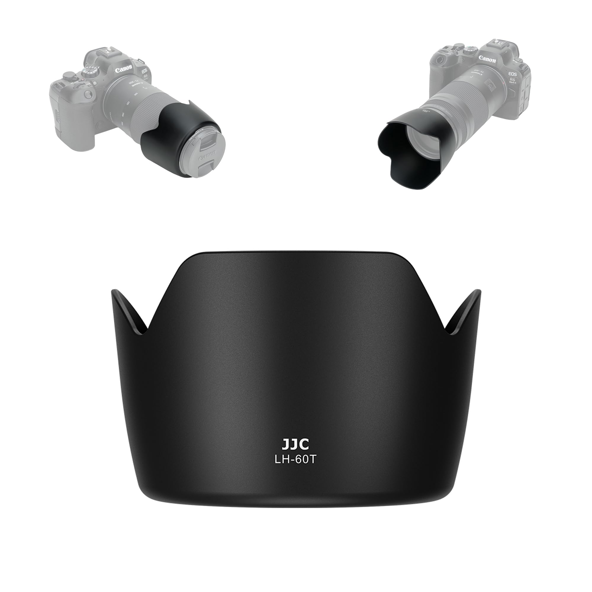 

JJC Canon Reversible Lens Hood for Canon RF EF III USM IS II EF Compatible with Canon 58mm Protective Filters and Lens ET-60 Flower-Shaped 75-300mm