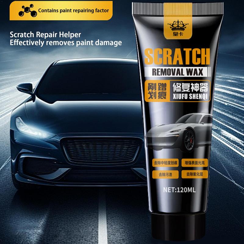 Car Wax Scratch Remover 120ml Remove Surfaces Scratches Repair Wax With Sponge Car Polish Scratch Care Wax Professional Car
