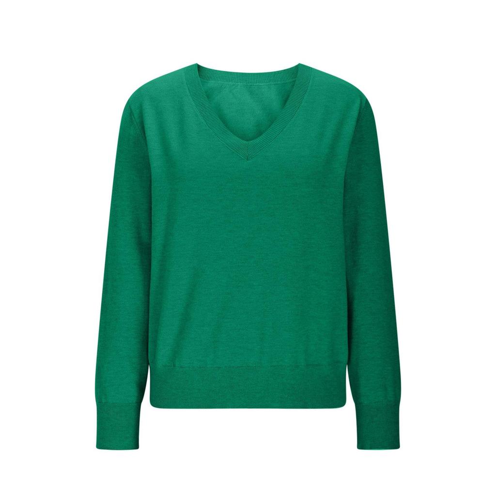 European Casual V-Neck Pullover for Women - 2025 Autumn/Winter Collection