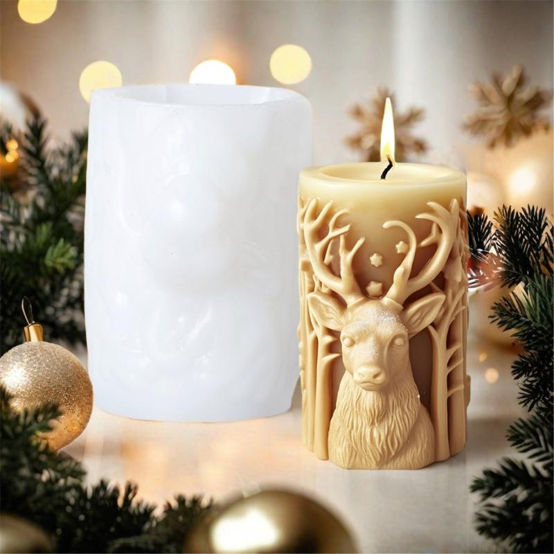 Christmas Themed Silicone Molds for Candle Christmas Decoration, Epoxy Resin, Home Decoration