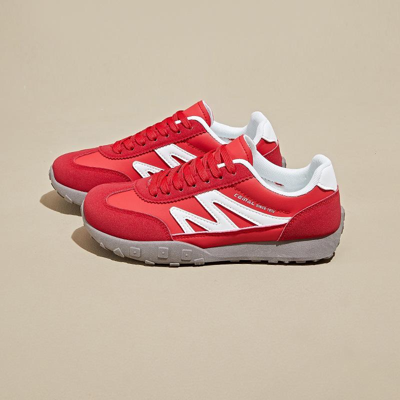 Women‘s Casual Running Sneakers Breathable PU Leather Anti-Slip Chunky Platform Walking Shoes for Women Outdoor Comfortable Lace-up Tennis Sneakers