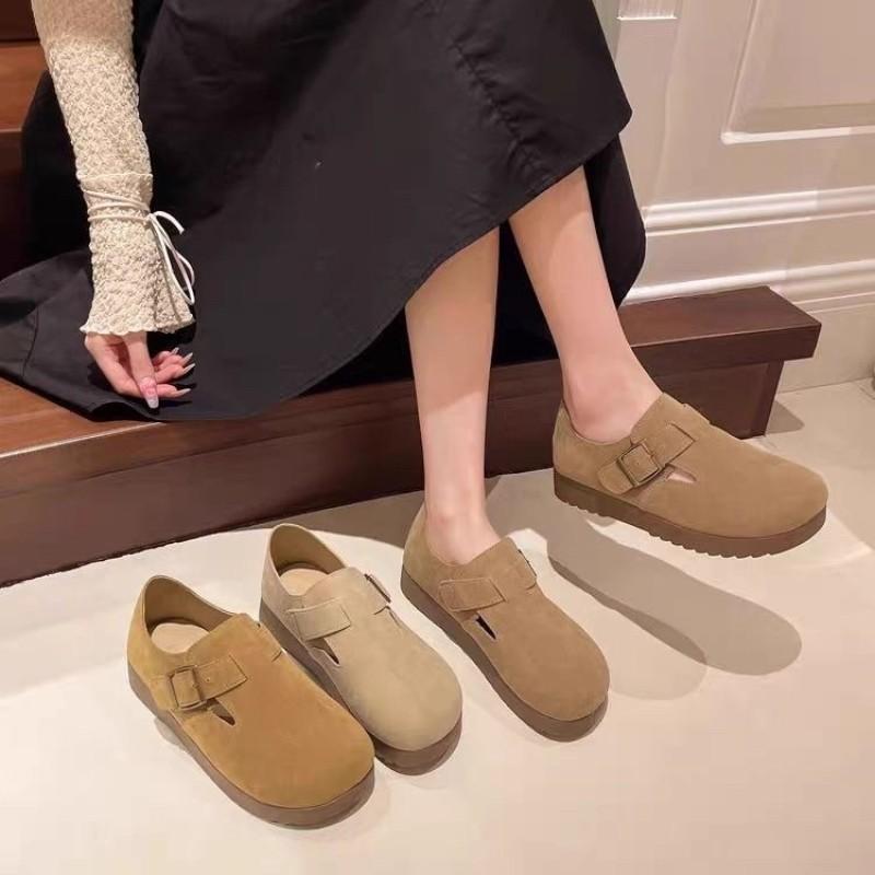 Shoes women's spring and summer new one-pedal lazy single shoes platform all-inclusive Boken women's shoes
