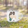 Personalized Enamel Mug Custom Name Tea Coffee Wine Mugs Bride Bridesmaid Cup Engagement Wedding Party Gifts for Maid of Honor