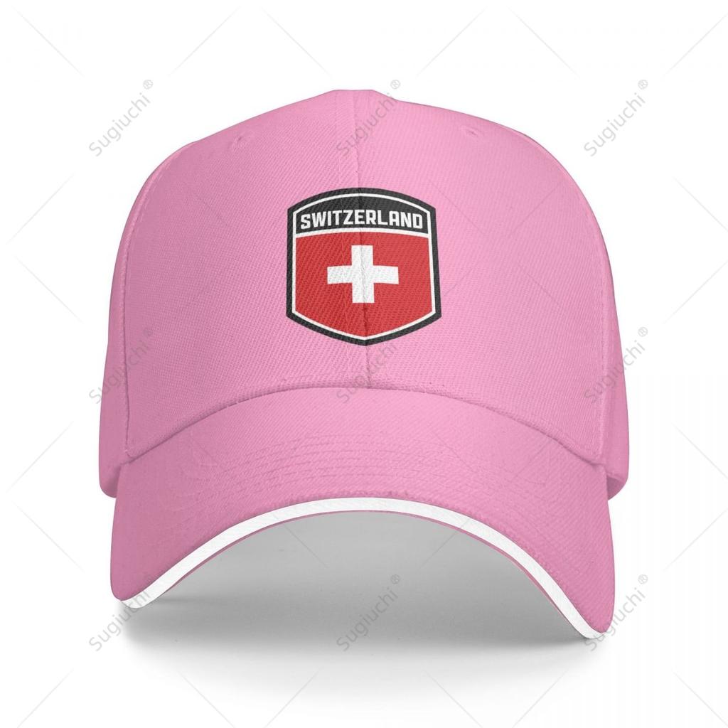 Multifunctioneel Zwitserland Vlag Schild Sandwich Honkbalpet Unisex Sport Casual Petten Golf Hoed Vissen Buiten