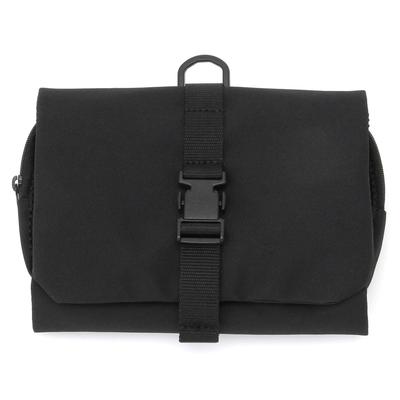 MUJI Neceser Colgante de Poliéster con Bolsillo Desmontable 12 x 18 x 02125691, Negro, Aprox.. 4,5 cm,