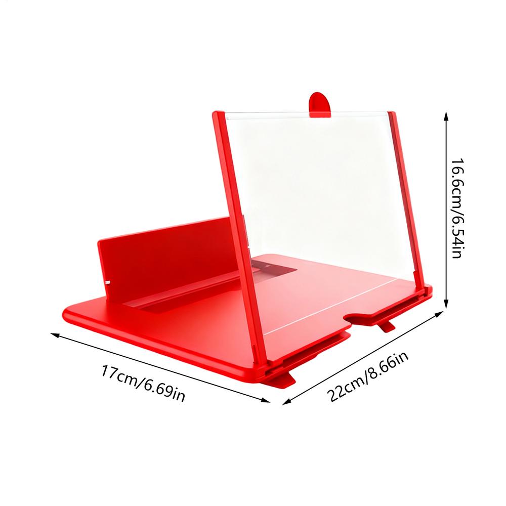 3D HD Phone Screen Magnifier Desktop Mobile Amplifier Stand for Seniors Video Movie Watching Home Travel Party Use