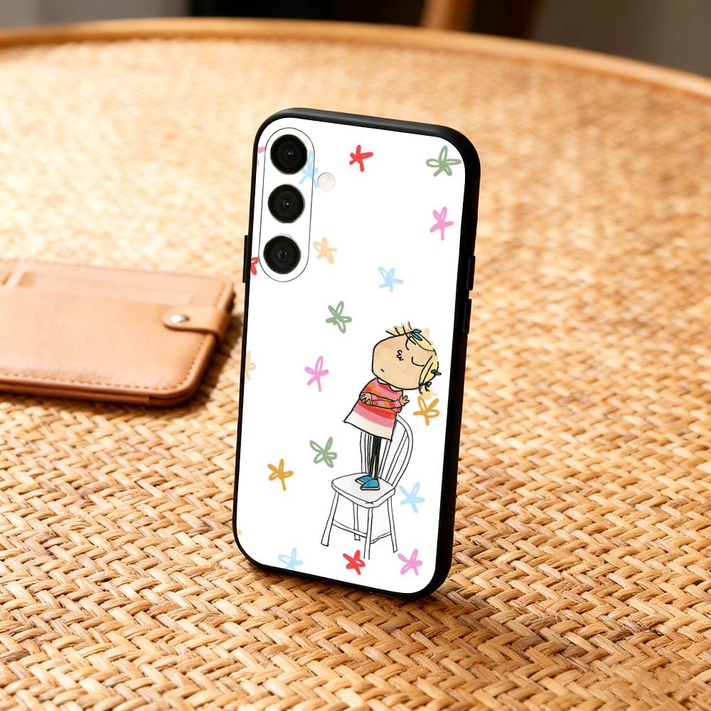 

Charlie And Lola Anime Phone Case For Samsung A73,A21s,A22,A31,A32,A52,A53,A71,A80,Soft Black Shell Samsung a22 4g