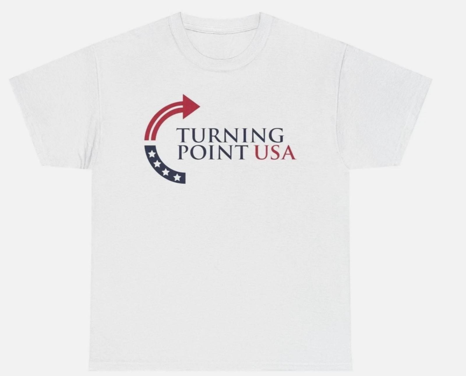 Charlie Kirk Turning Point USA Unisex Heavy Cotton Graphic Tee Shirt HOT TREND S