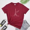 Minimalist Eiffel Tower Art Line TShirt Fashion Girls Trip Vacation Tops Tees Casual Unisex Cest La Vie Paris Travel Tshirt