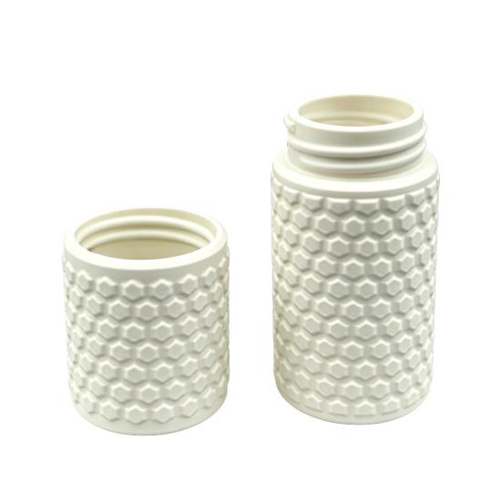 3D Printed Cotton Swab Storage Box, Mini Dustproof Spiral Cap Organizer, Honeycomb Appearance Container for Travel Cosmetic Bags Small Item