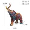 New Creative Resin Crafts Graffiti Colorful Elephant Ornaments Home Decor Living Room Foyer Desktop Ornaments Decorative Gifts