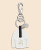 Brooks Brothers P26450330002094 Cow Leather Shirt Key Fob, White, Free Size