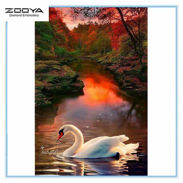 

ZOOYA DIY 5D Полный дрель Алмазная картина Пейзаж Вышивка Крестом Мозаика Картина Домашний декор