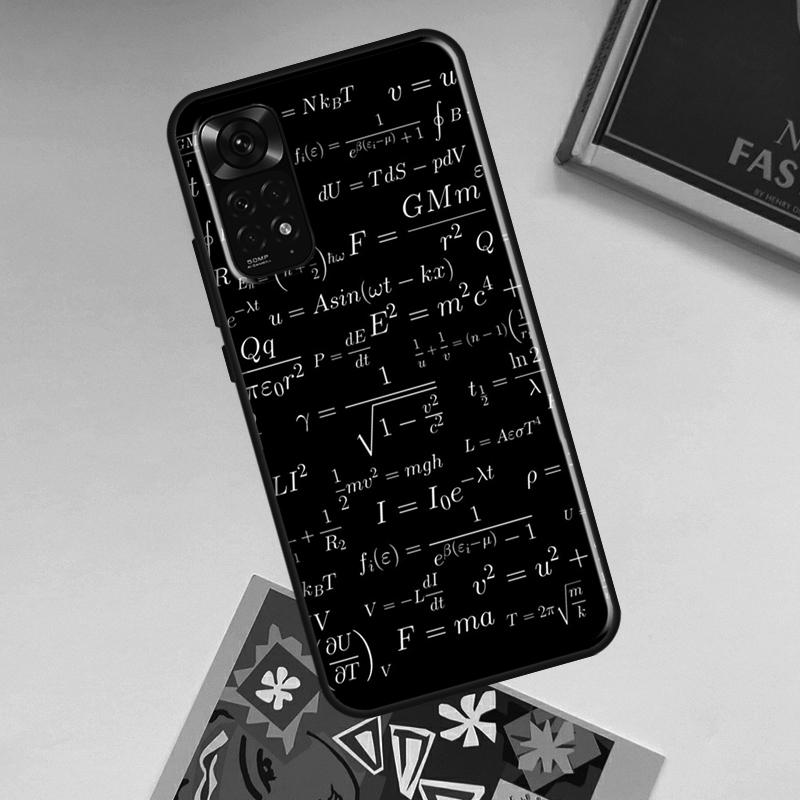 Physics Science Maths Formula Case For Xiaomi Redmi Note 13 Pro 14 Pro 12 11 9 10 10S 11S 12S Redmi 14C 13C 10C 12C Cover