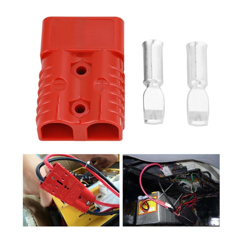 2 Stück 175A Batterieverbinder Rot Mit Zubehör Batterie-Schnellverbindungsstecker 2-poliges Gehäuse 600V Schnellverbindungs-Trennstecker