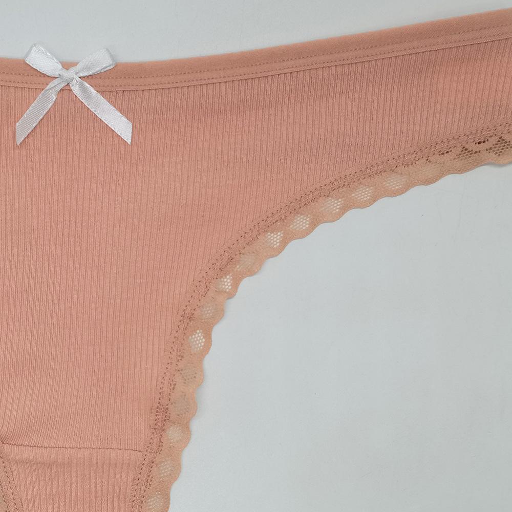 Ladies Underwear Panties Thong String Lace Transparent Underpant Knickers Briefs G String 6 pcs/Lot