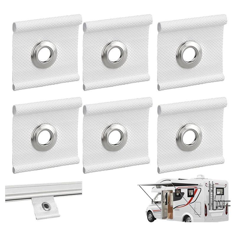 Premium-Awning Rail Piping Eyelets For Rvs, Tents, Camping- Heavy-Duty For 5-8Mm Rails Featuring Metal Grommets Strip
