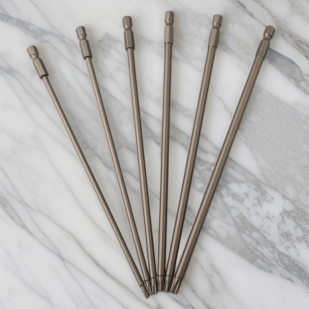T10 Alloy Steel Screwdriver Bit T15 T20 1/6pc 200mm
