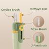 5 in 1 Bottle Brush Set Multipurpose Cup Washing Tool - Long Handle Cleaning Brush for Water Bottle, Thermos, Milk Bottle, Straw and Cups