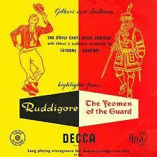 

LP Record GILBERT SULLIVAN DOYLY CARTE O Highlights From Ruddigore The LK4069 Decca UK Classical Used