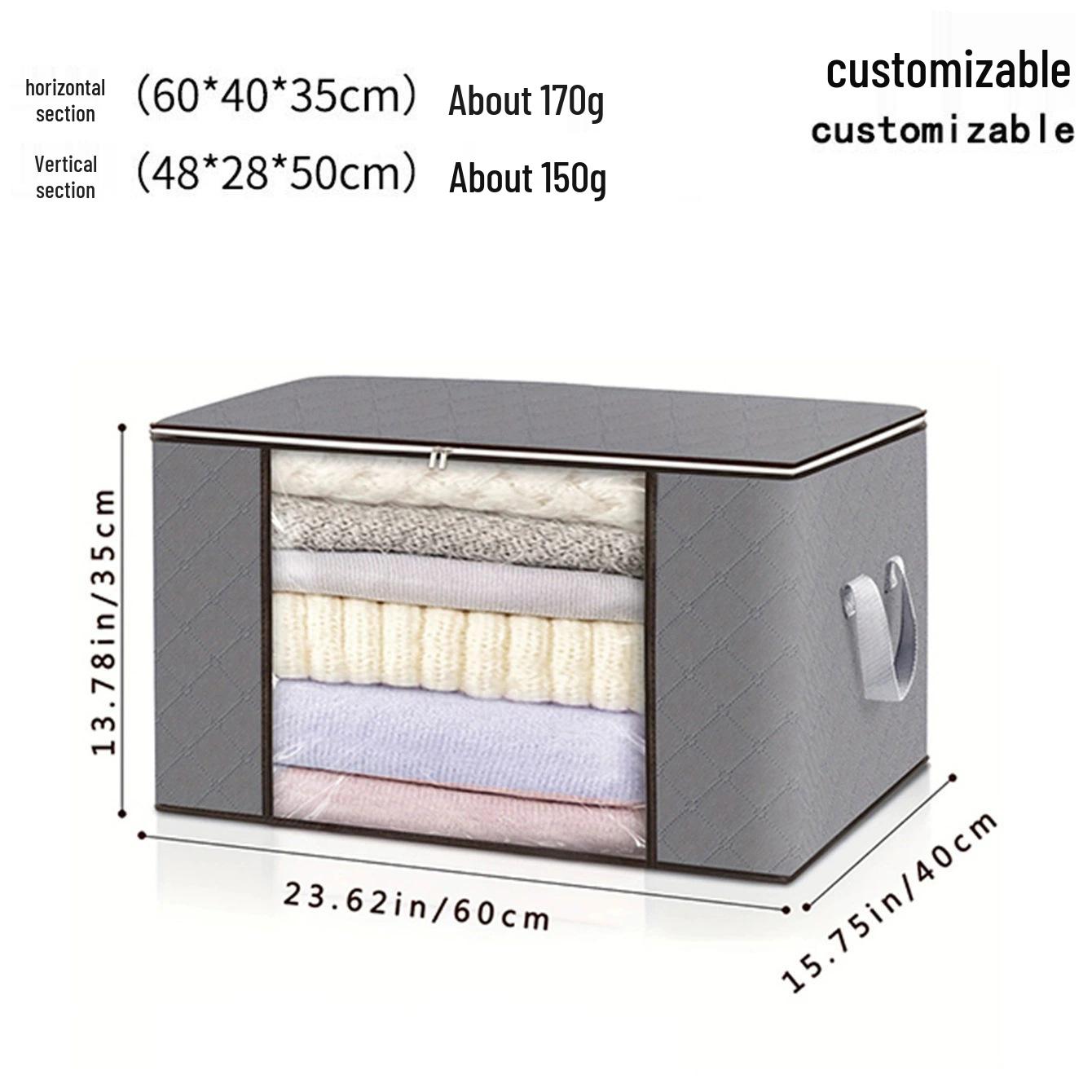 

Очень большой многоцелевой нетканый мешок для хранения одеял и одежды 60 x 40 x 35 cm