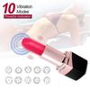 Lápiz labial recargable de 10 velocidades que estimula el clítoris vibrador de masturbación femenina Mini vibrador productos para adultos