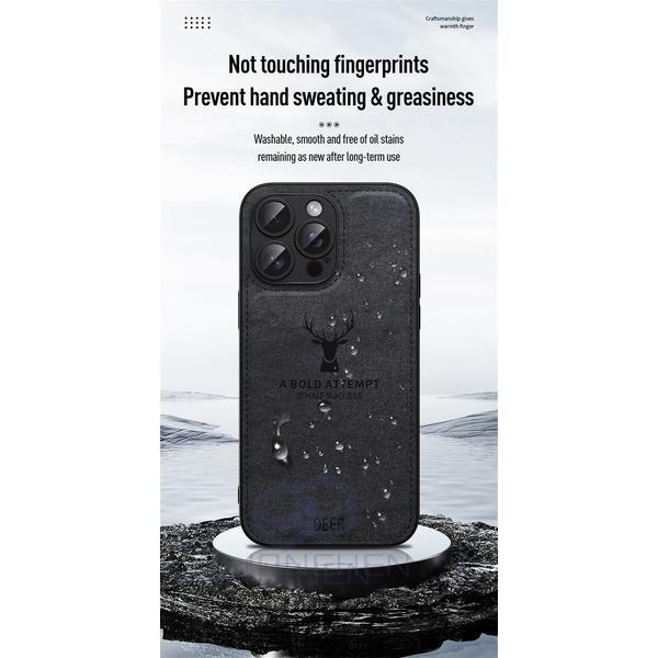 Soft Deer Head Shockproof Silicone Bumper Case For iPhone 15 14 13 12 11 Pro Max 7 8 6 S Plus SE Leather TPU Back Cover