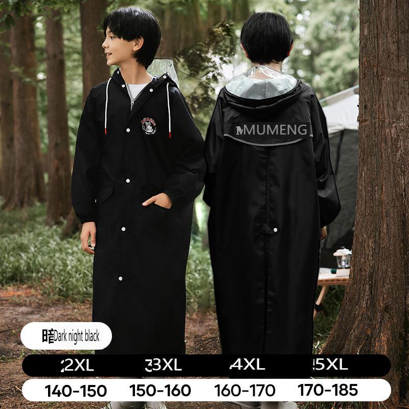 Children s RaincoatExtra Long Full-body Heavy Rain Poncho with Large School Bag for Primary and Secondary School Students Xxl
