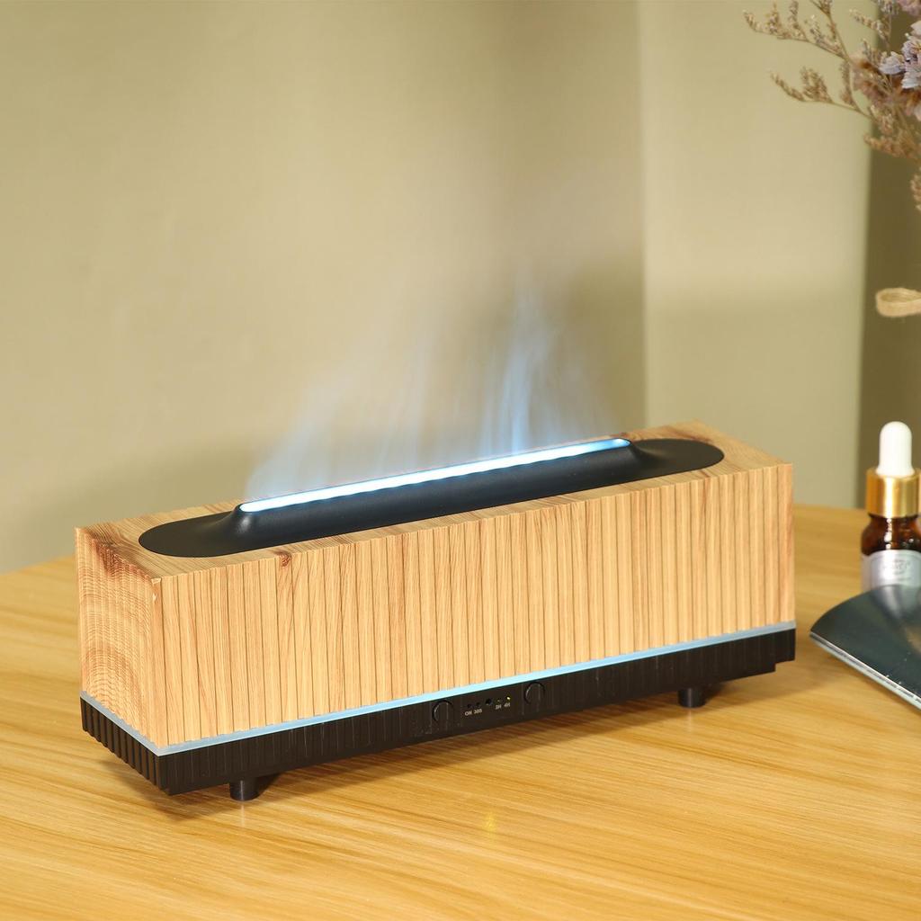 3D Flame Aromatherapy Humidifier for Home, Bedroom & Office - Quiet, Essential Oil Compatible, Desktop Air Atmosphere Enhancer