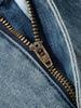 Retro Blue High-Waisted Cropped Harem Jeans for Women