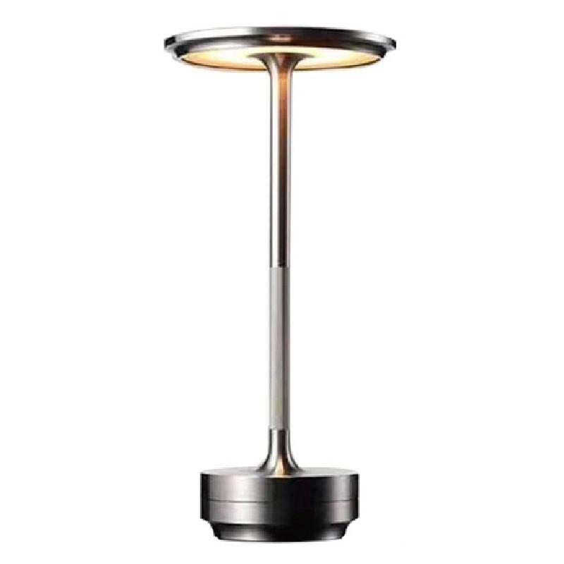 

Elegant Geometric Touch Control Table Lamp Vintage Luxury Atmosphere Night Light For Bedroom And Bar Decor Silvery