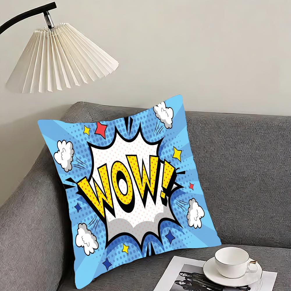 Exploding Bubbles Welcome Cushion Cover Elegant Comfort Pillowcase Sofa Bed Doublesided Printed Invisible Zipper Home Decor