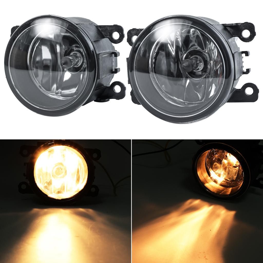 LED Fog Lights Dual Color Switch White & Yellow For Renault Megane 2 3 Duster Sandero Fluence Koleos Kangoo Thalia Laguna Twingo