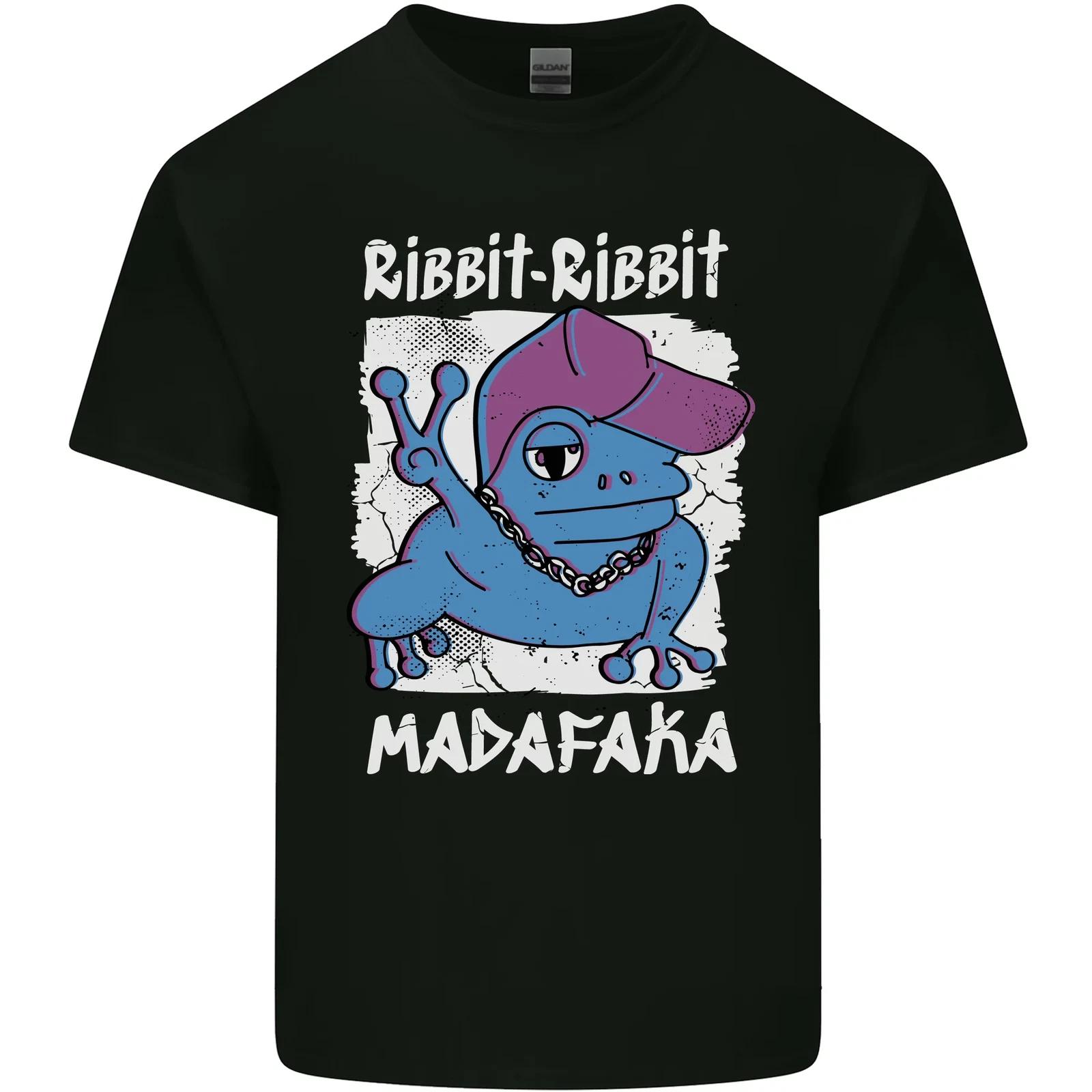 

Ribbit Madafaka Funny Gangster Frog Kids T-Shirt Childrens M