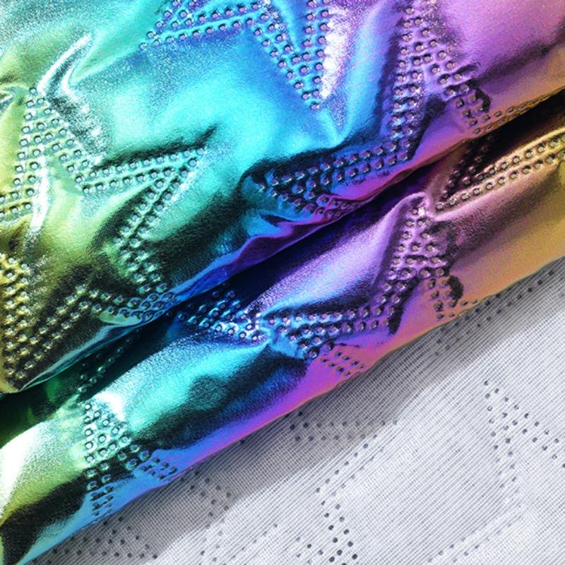 20/50/100cm*145cm Magic Color Ultrasonic Embossing Cotton Lining Fabric PU Leather Quilting Fabric for DIY Sewing Luggage Bag