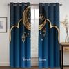 Luxury Eid Ramadan Kareem Thin Drapes Curtains 2 Panels Free Shipping Islamic Traditional Design Living Room Bedroom Home Decor