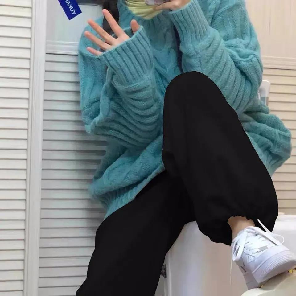 

Ретро вельвет плюс бархат утолщенные прямые повседневные брюки для женщин свободные завязки универсальные широкие брюки для женщин абрикосово-черный 2XL