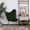 Handmade Green Buffalo Leather Butterfly Chair Lounge Relax ArmChair HomeDécor