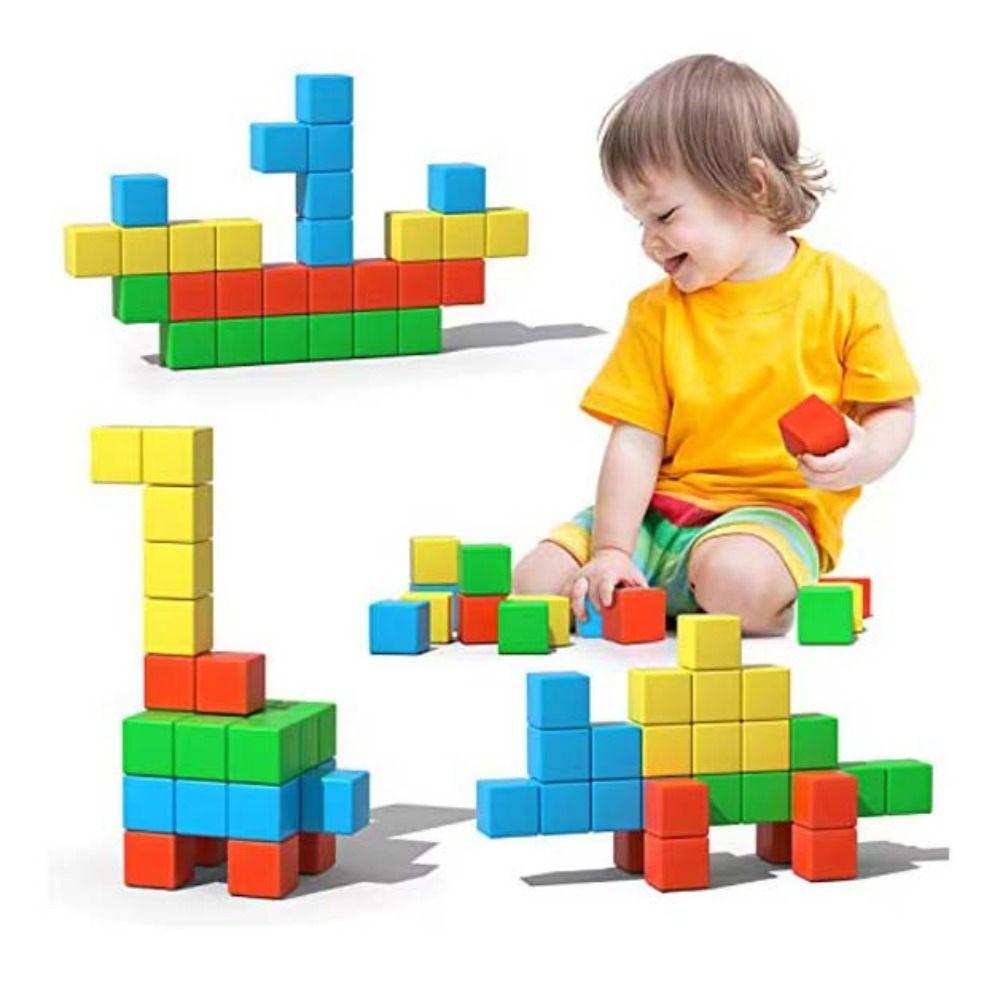 STEM Toy Magnetic Cube Plastic Puzzle Building Blocks Cube Building Toys Magnetic Holiday Gifts