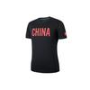 Casual National Flag Print Round Neck Sports T-Shirt Unisex Tops Black 152150104-2
