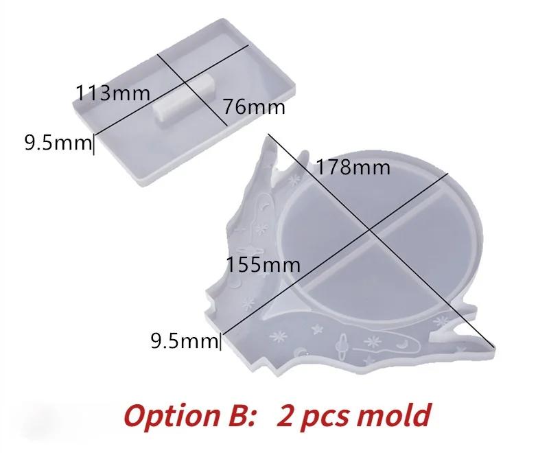 

DIY кристаллическая форма для эпоксидной смолы, ручное зеркало для макияжа, настольное зеркало, силиконовая форма для смолы B
