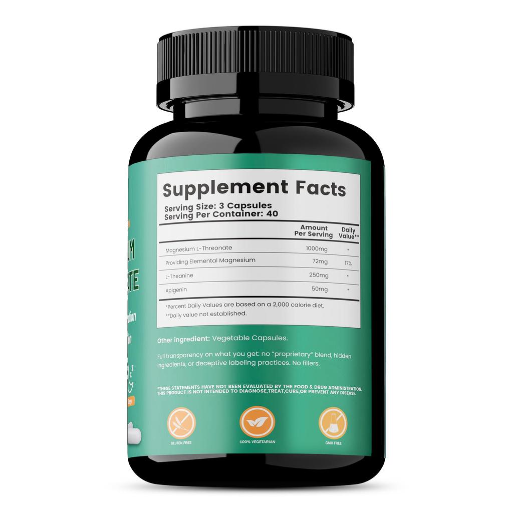 Magnesium L-Threonate - Supports Brain Health, Sleep and Mood