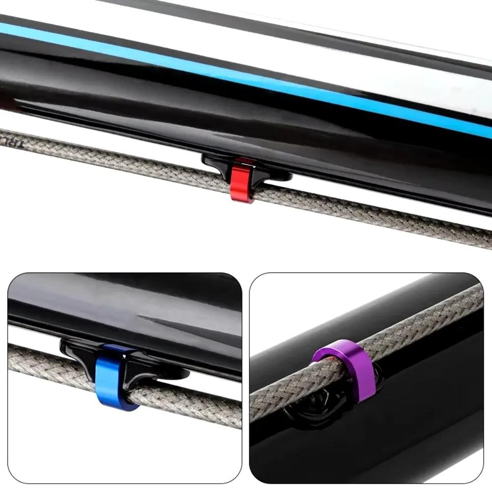 10Pcs MTB Bike Brake Cable/Derailleur Line Case Aluminum Alloy C-Shape Buckle Clasps Bicycle C Clips Outdoor Cycling Parts