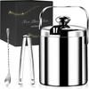 ALONZA Ice Bucket, Ice Container, Stainless Steel, 1.3L Size
